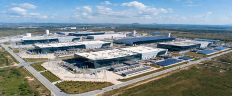 Modern data centre campus aerial view - Annampalli